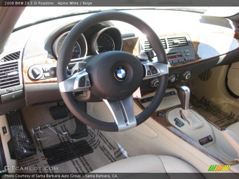 Alpine White / Beige 2008 BMW Z4 3.0i Roadster