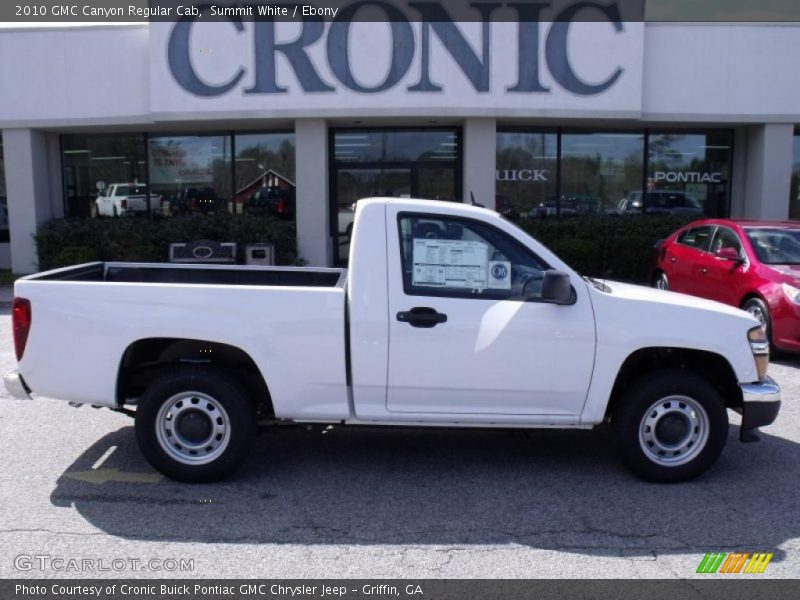 Summit White / Ebony 2010 GMC Canyon Regular Cab