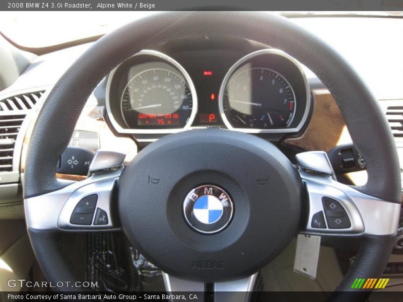Alpine White / Beige 2008 BMW Z4 3.0i Roadster