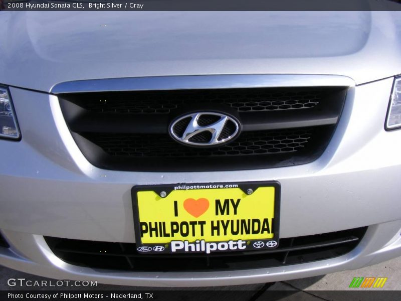 Bright Silver / Gray 2008 Hyundai Sonata GLS