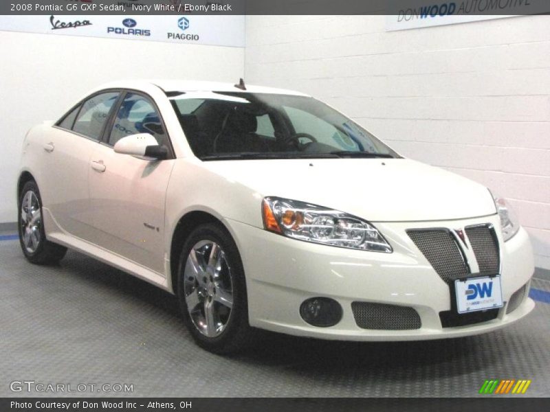 Ivory White / Ebony Black 2008 Pontiac G6 GXP Sedan