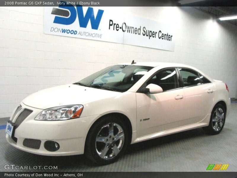 Ivory White / Ebony Black 2008 Pontiac G6 GXP Sedan