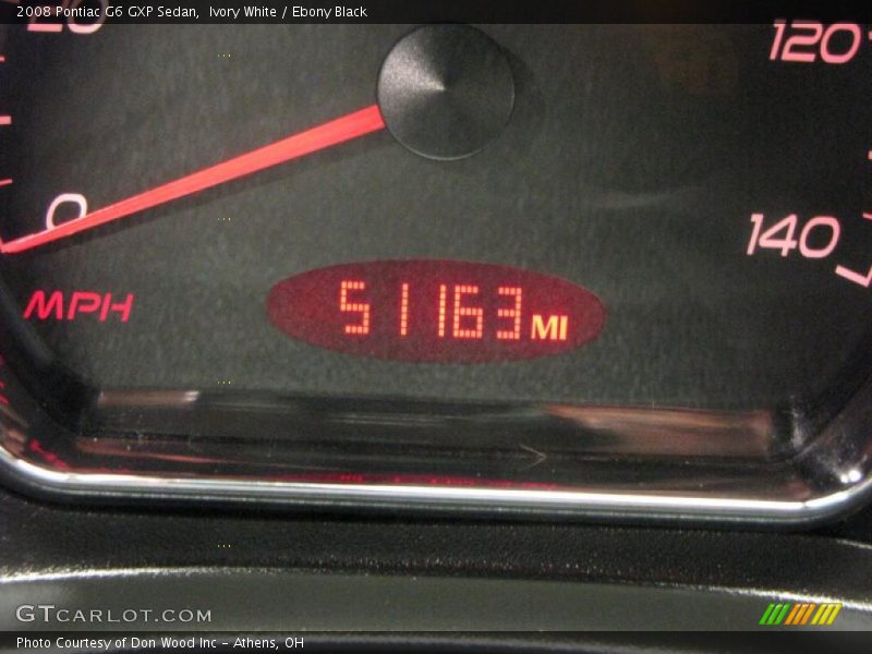 Ivory White / Ebony Black 2008 Pontiac G6 GXP Sedan