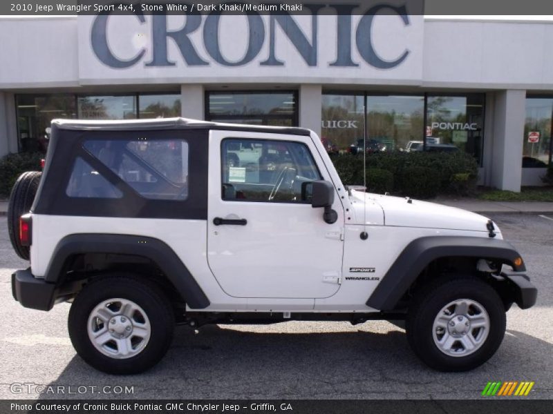 Stone White / Dark Khaki/Medium Khaki 2010 Jeep Wrangler Sport 4x4