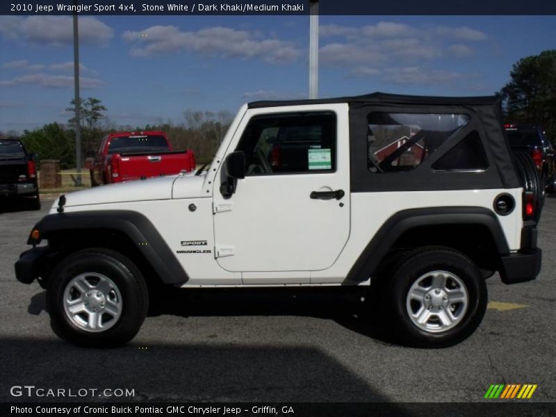 Stone White / Dark Khaki/Medium Khaki 2010 Jeep Wrangler Sport 4x4