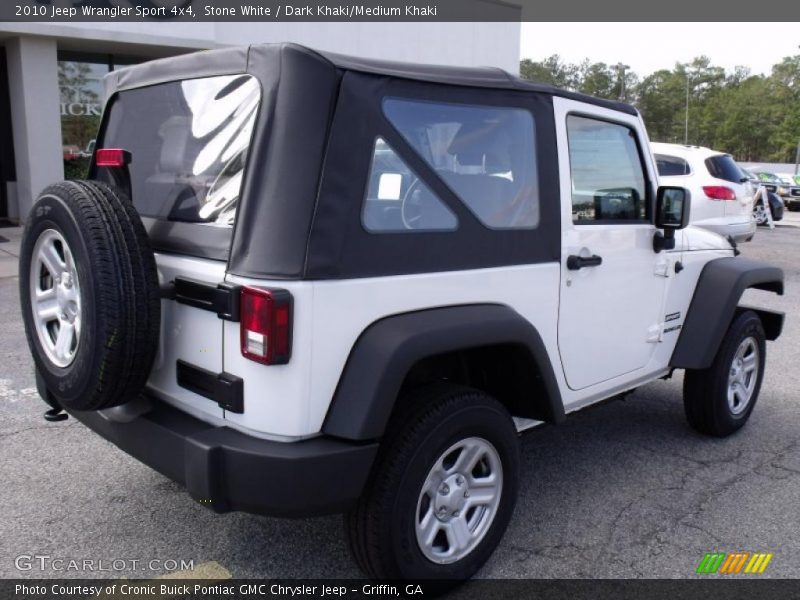 Stone White / Dark Khaki/Medium Khaki 2010 Jeep Wrangler Sport 4x4