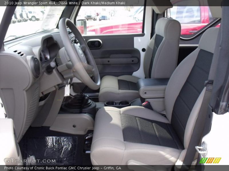 Stone White / Dark Khaki/Medium Khaki 2010 Jeep Wrangler Sport 4x4