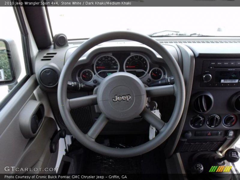 Stone White / Dark Khaki/Medium Khaki 2010 Jeep Wrangler Sport 4x4