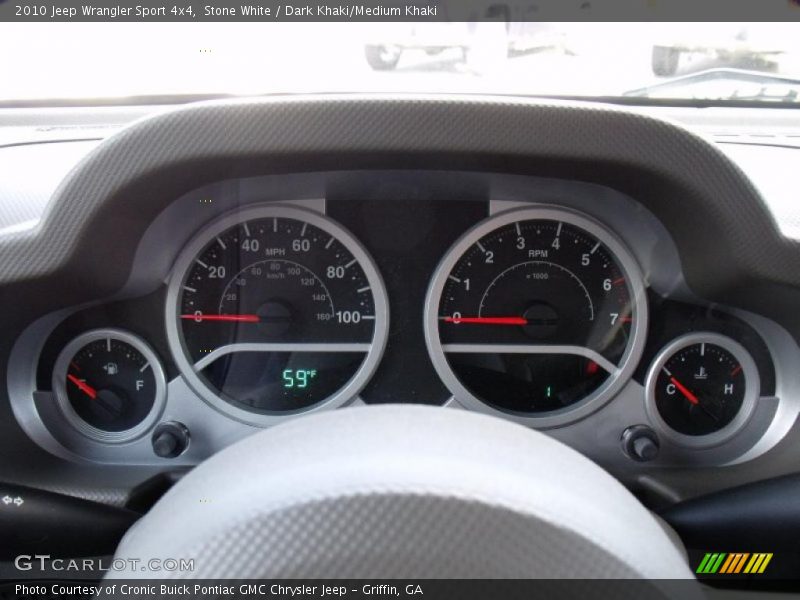 Stone White / Dark Khaki/Medium Khaki 2010 Jeep Wrangler Sport 4x4