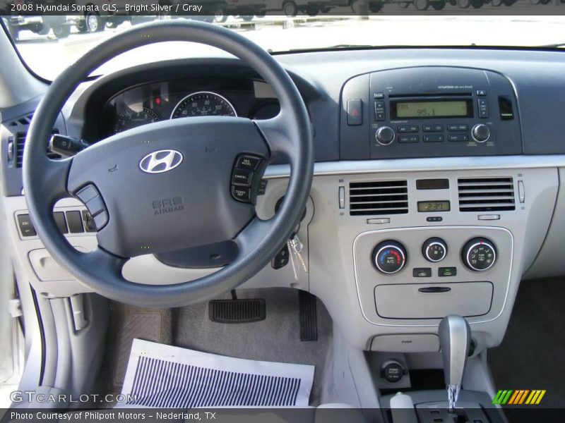 Bright Silver / Gray 2008 Hyundai Sonata GLS