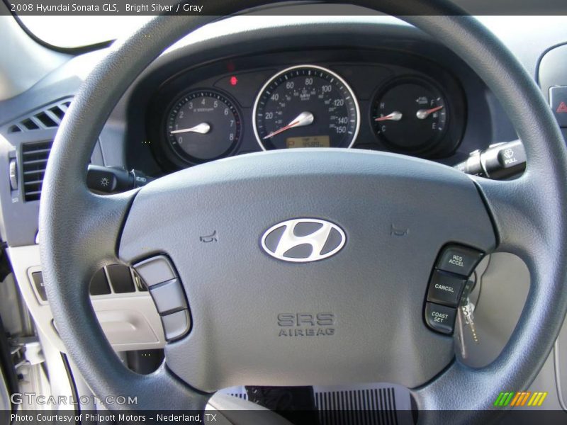 Bright Silver / Gray 2008 Hyundai Sonata GLS