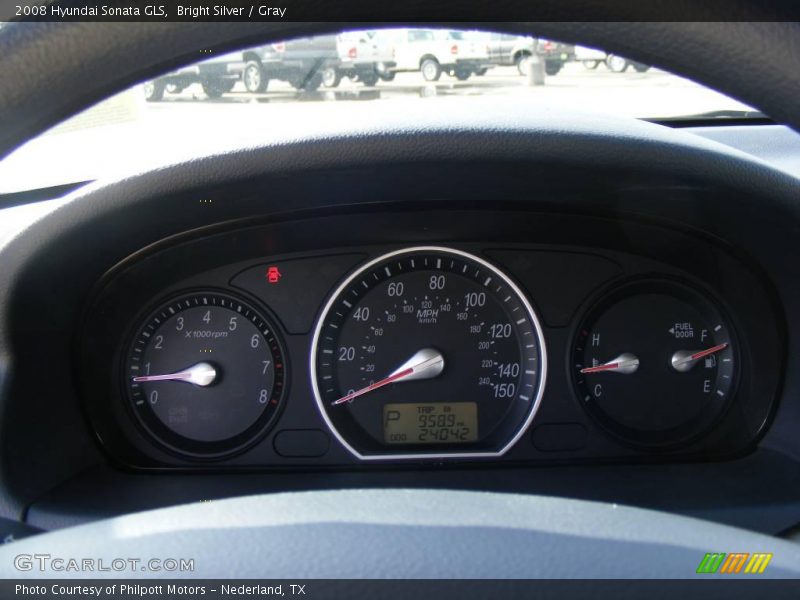 Bright Silver / Gray 2008 Hyundai Sonata GLS
