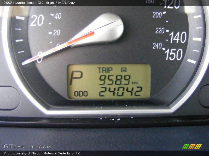 Bright Silver / Gray 2008 Hyundai Sonata GLS