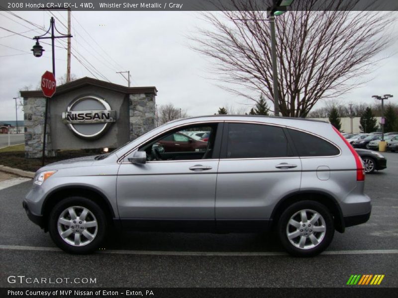 Whistler Silver Metallic / Gray 2008 Honda CR-V EX-L 4WD