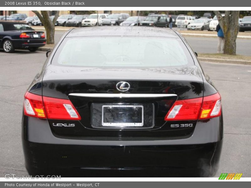 Obsidian Black / Black 2008 Lexus ES 350