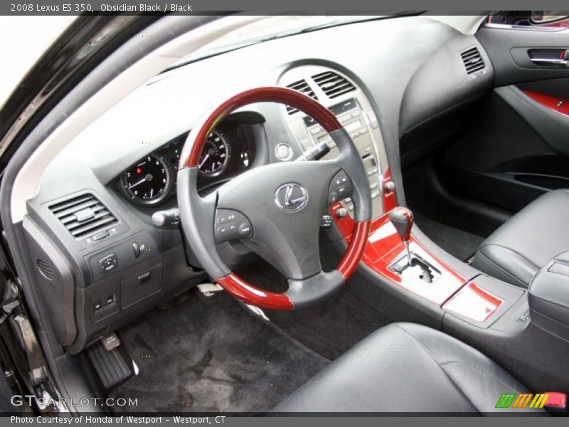 Obsidian Black / Black 2008 Lexus ES 350