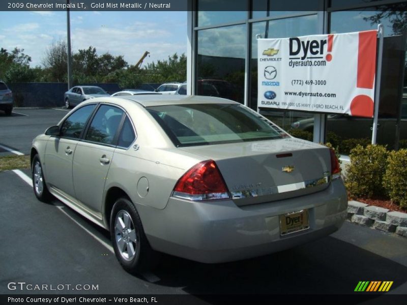 Gold Mist Metallic / Neutral 2009 Chevrolet Impala LT