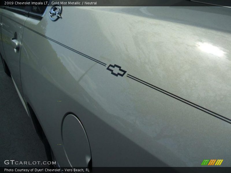 Gold Mist Metallic / Neutral 2009 Chevrolet Impala LT
