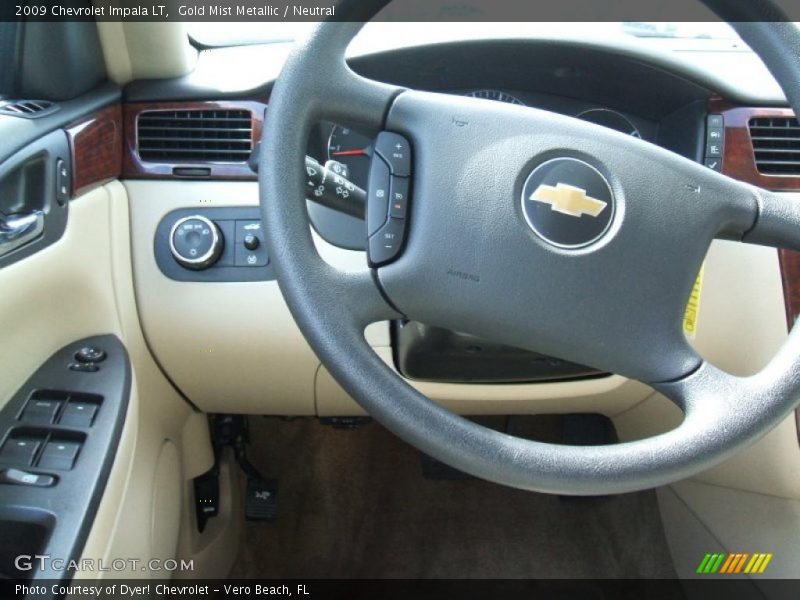 Gold Mist Metallic / Neutral 2009 Chevrolet Impala LT