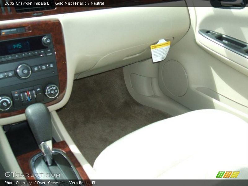Gold Mist Metallic / Neutral 2009 Chevrolet Impala LT