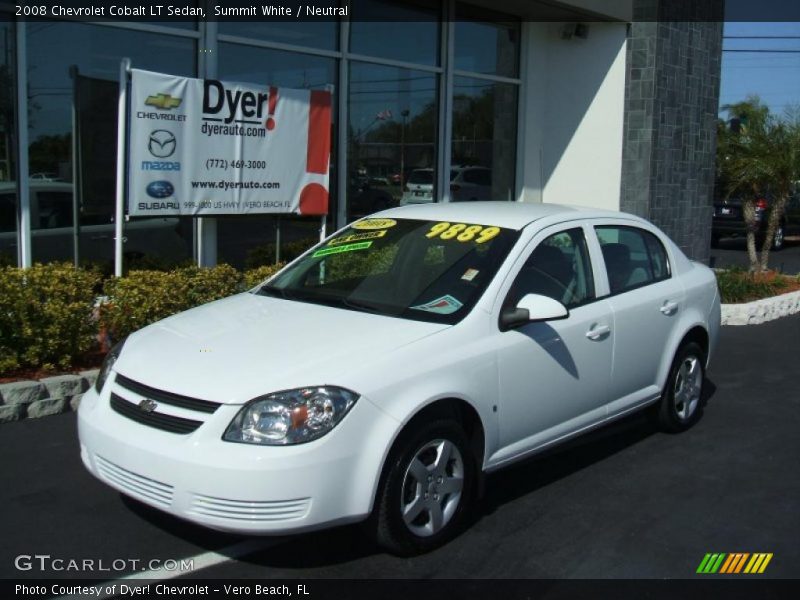 Summit White / Neutral 2008 Chevrolet Cobalt LT Sedan