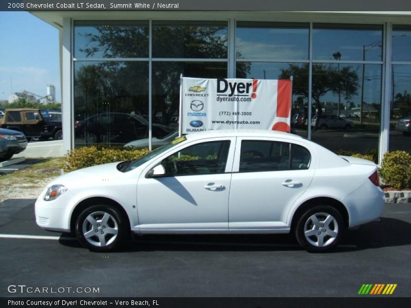 Summit White / Neutral 2008 Chevrolet Cobalt LT Sedan