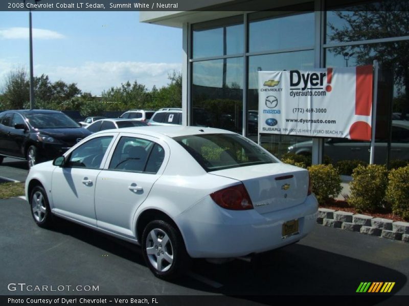 Summit White / Neutral 2008 Chevrolet Cobalt LT Sedan