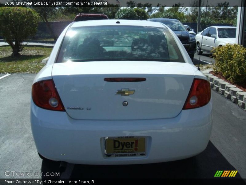 Summit White / Neutral 2008 Chevrolet Cobalt LT Sedan