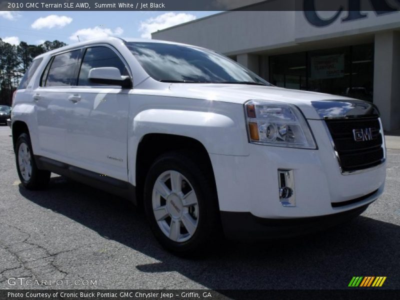 Summit White / Jet Black 2010 GMC Terrain SLE AWD