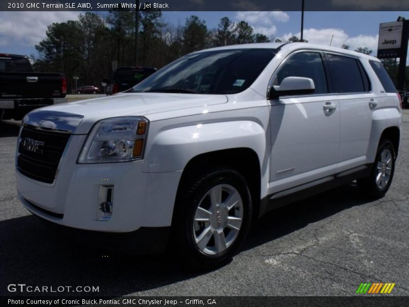 Summit White / Jet Black 2010 GMC Terrain SLE AWD