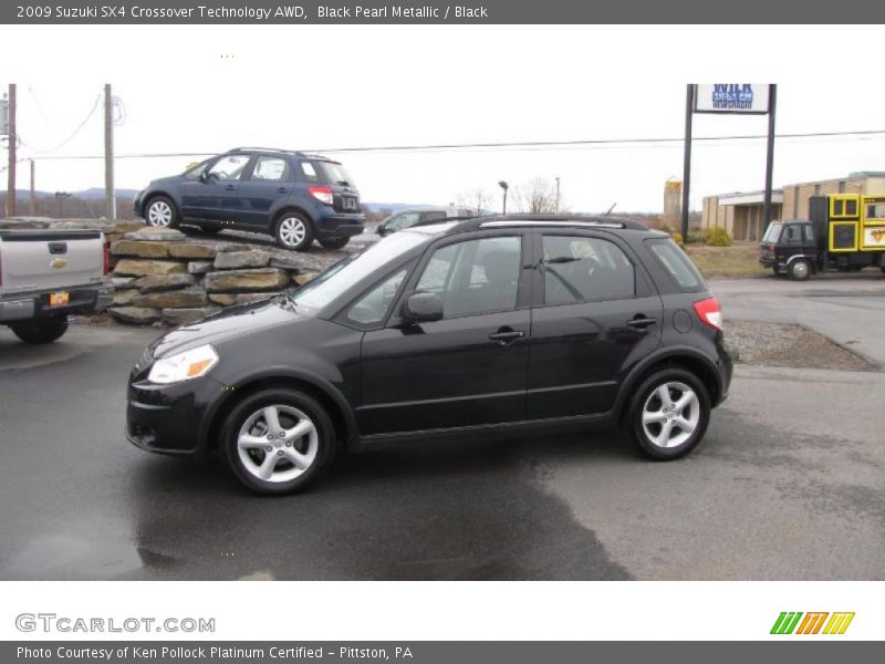 Black Pearl Metallic / Black 2009 Suzuki SX4 Crossover Technology AWD