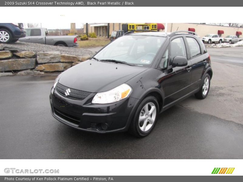 Black Pearl Metallic / Black 2009 Suzuki SX4 Crossover Technology AWD