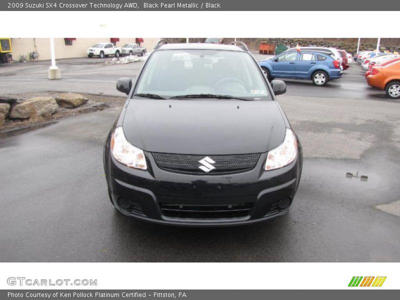 Black Pearl Metallic / Black 2009 Suzuki SX4 Crossover Technology AWD