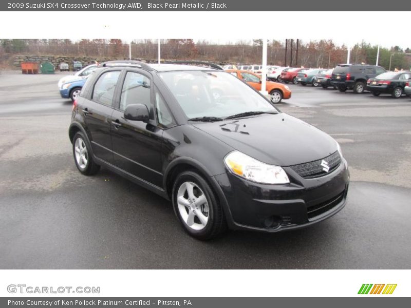 Black Pearl Metallic / Black 2009 Suzuki SX4 Crossover Technology AWD