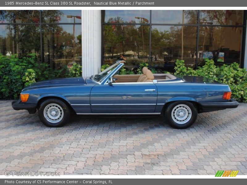 Nautical Blue Metallic / Parchment 1985 Mercedes-Benz SL Class 380 SL Roadster
