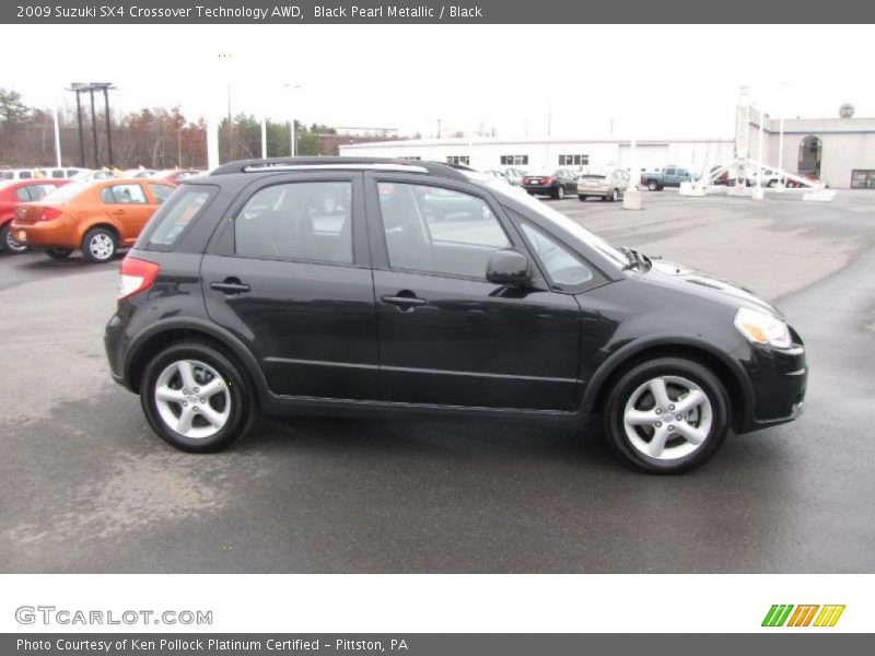 Black Pearl Metallic / Black 2009 Suzuki SX4 Crossover Technology AWD