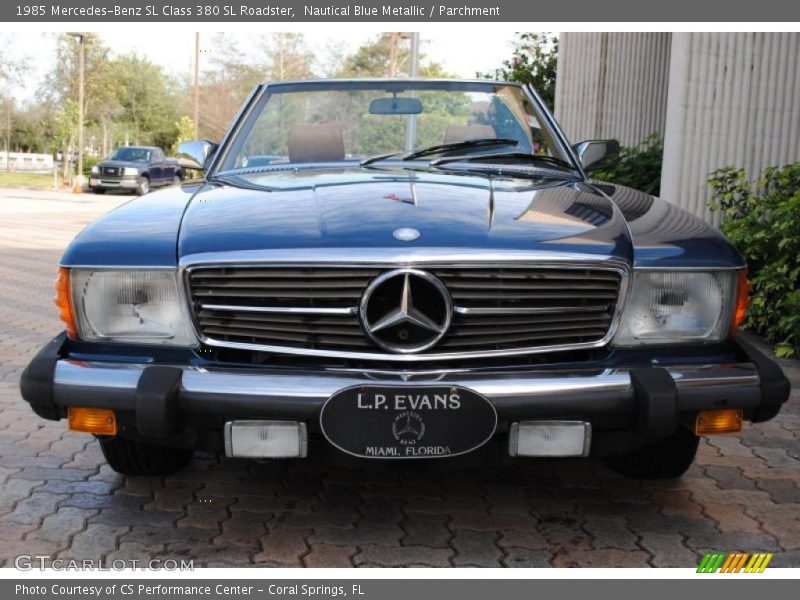 Nautical Blue Metallic / Parchment 1985 Mercedes-Benz SL Class 380 SL Roadster