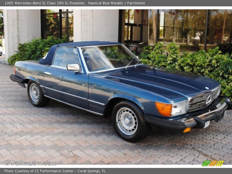 Nautical Blue Metallic / Parchment 1985 Mercedes-Benz SL Class 380 SL Roadster