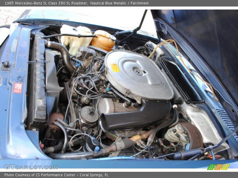 Nautical Blue Metallic / Parchment 1985 Mercedes-Benz SL Class 380 SL Roadster