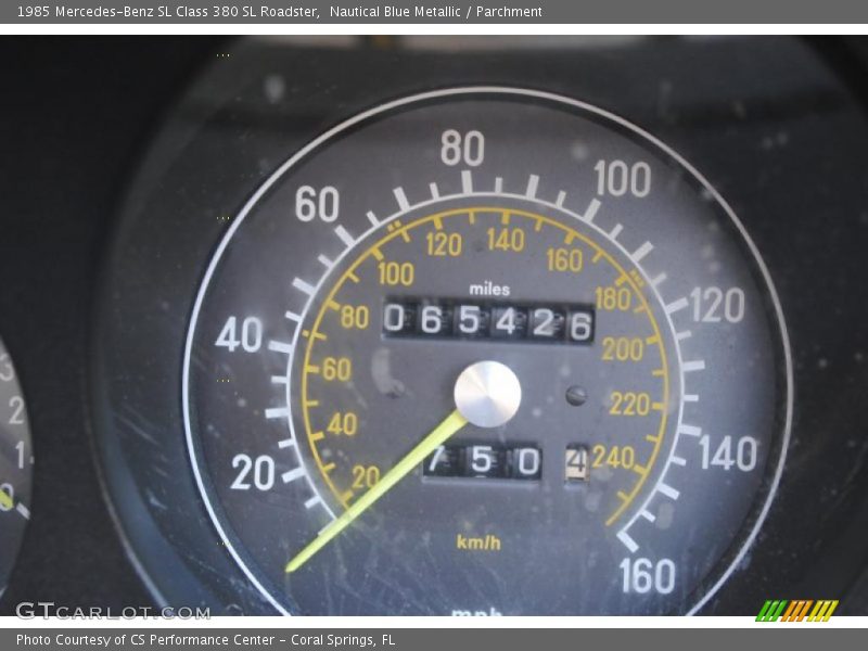 Nautical Blue Metallic / Parchment 1985 Mercedes-Benz SL Class 380 SL Roadster