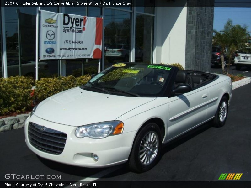Stone White / Dark Slate Gray 2004 Chrysler Sebring LXi Convertible