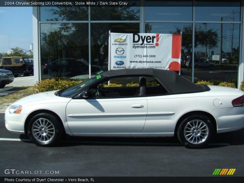 Stone White / Dark Slate Gray 2004 Chrysler Sebring LXi Convertible
