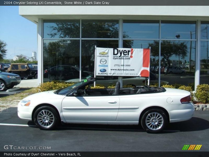 Stone White / Dark Slate Gray 2004 Chrysler Sebring LXi Convertible
