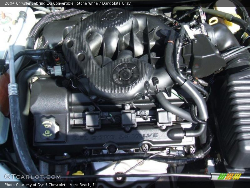 Stone White / Dark Slate Gray 2004 Chrysler Sebring LXi Convertible