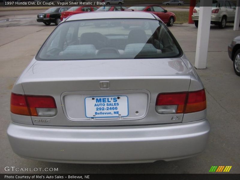 Vogue Silver Metallic / Black 1997 Honda Civic EX Coupe