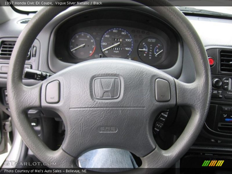 Vogue Silver Metallic / Black 1997 Honda Civic EX Coupe