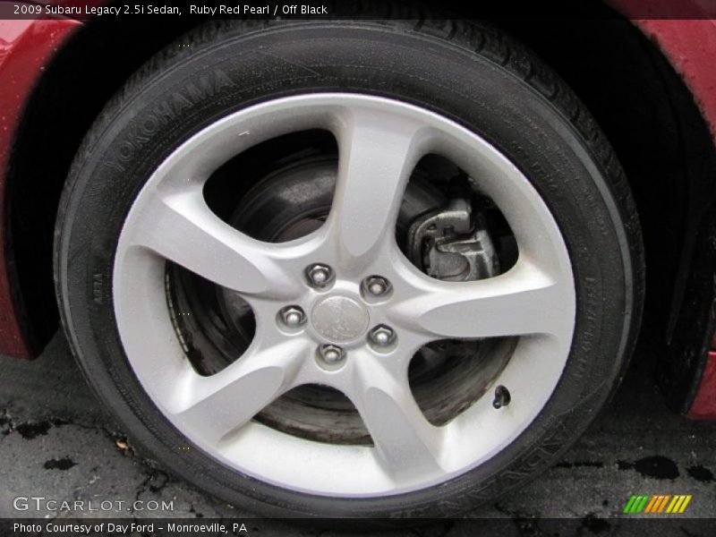 Ruby Red Pearl / Off Black 2009 Subaru Legacy 2.5i Sedan