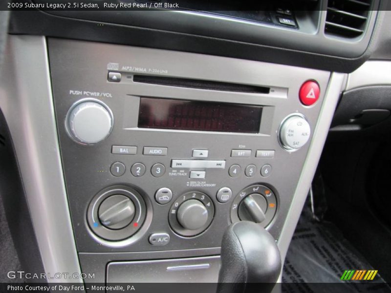 Ruby Red Pearl / Off Black 2009 Subaru Legacy 2.5i Sedan