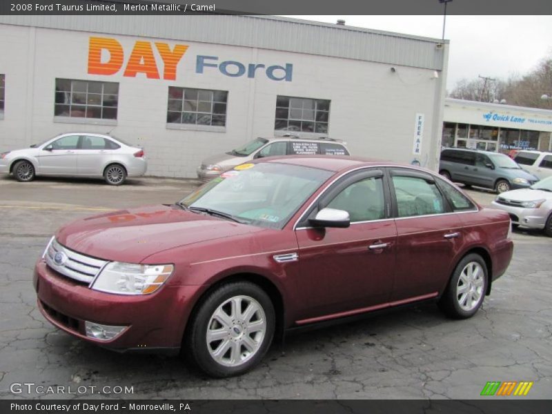 Merlot Metallic / Camel 2008 Ford Taurus Limited