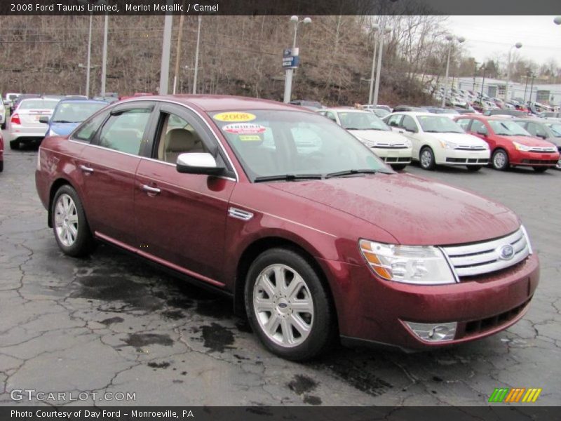 Merlot Metallic / Camel 2008 Ford Taurus Limited